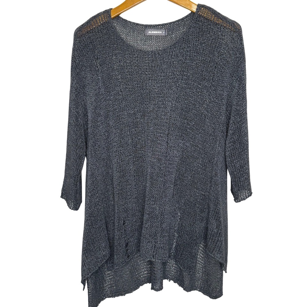 Alembika Distressed‎ Loose Knit Top XS